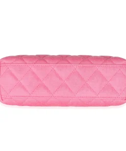Alternative view of Chanel Replica Pink Quilted Jersey Nano Kelly Shopper
