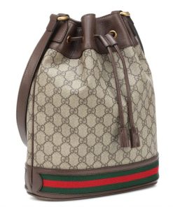 Alternative view of Ophidia GG bucket bag Brown P00345310