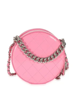 Alternative view of Chanel Replica Pink Patent CC Round As Earth Bag