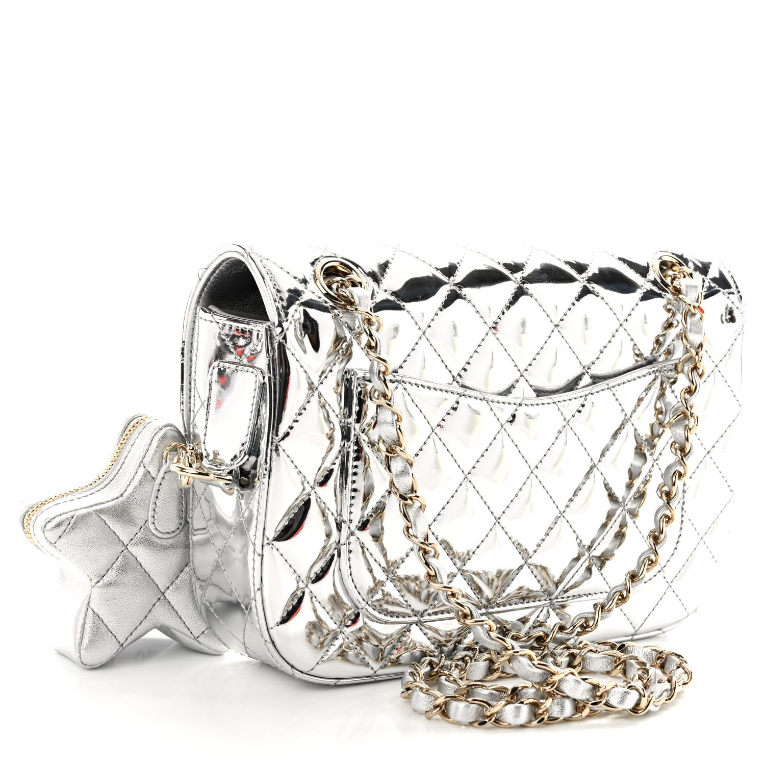 Chanel New Replica 24C Mirrored metallic Flap Shoulder Bag - Image 2