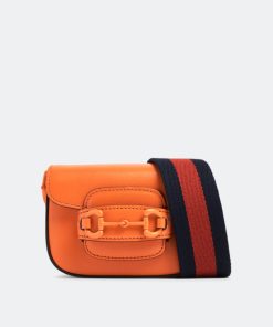 Gucci Horsebit Replica1955 Orange shoulder Bag