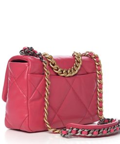 Alternative view of CHANEL 19 Replica Dark Pink Bag