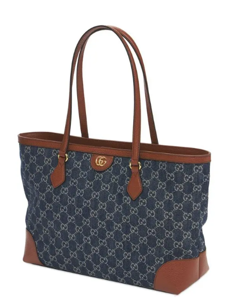 GUCCI Md Ophidia Gg Jacquard Denim Tote Bag - Image 4