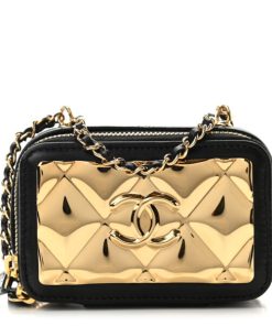 CHANEL Replica Golden Plate Clutch With Chain