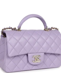 Alternative view of Chanel Replica MINI FLAP BAG Metal Light Purple