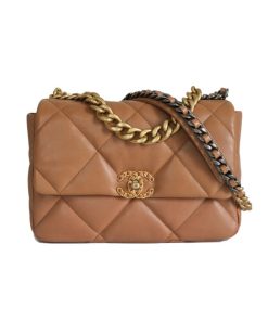 CHANEL 19 Replica Brown Flap Bag