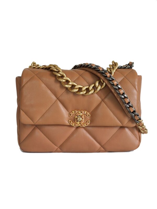 CHANEL 19 Replica Brown Flap Bag