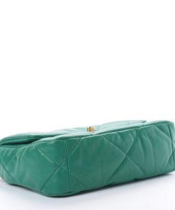 Alternative view of CHANEL 19 Replica Green Flap Bag