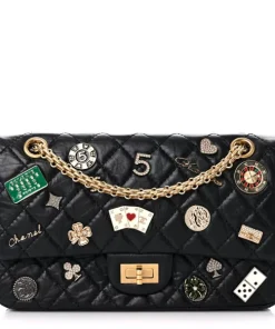 CHANEL Replica Aged Lucky Charms Flap Black