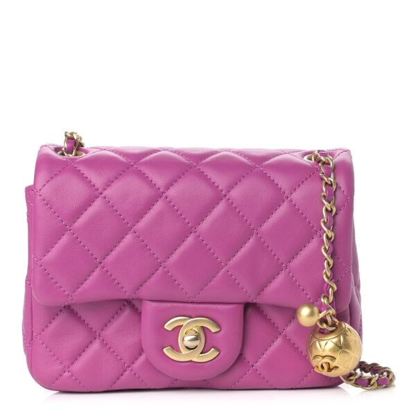 CHANEL Replica Mini CC Pearl Crush Flap Violet