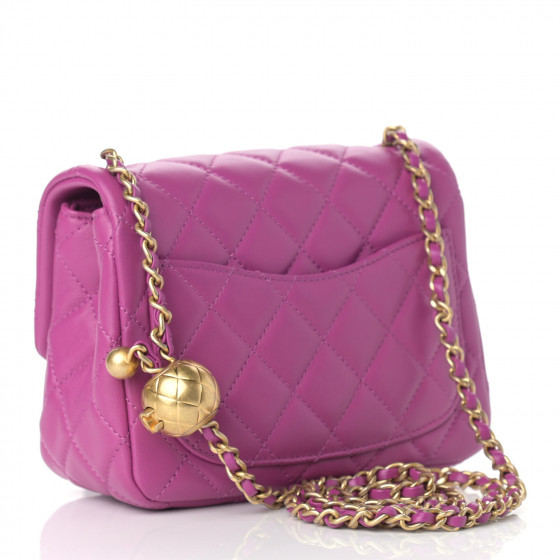 CHANEL Replica Mini CC Pearl Crush Flap Violet - Image 2
