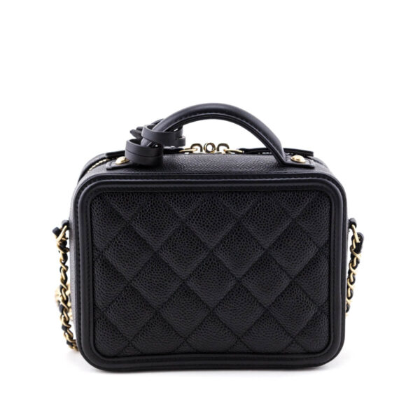 Chanel Replica Vanity Case Gold-tone Small Black - Image 3