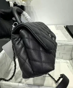 Alternative view of CHANEL Coco Mini Replica Top Lizard Handle Bag