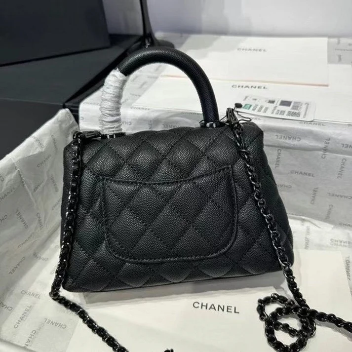 CHANEL Coco Mini Replica Top Lizard Handle Bag - Image 3