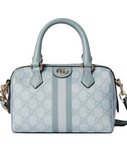 Gucci Ophidia GG Mini Top Handle Bag Dusty Blue