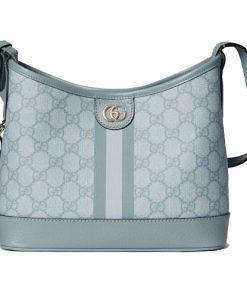 Gucci Ophidia GG Small Shoulder Bag Dusty Blue