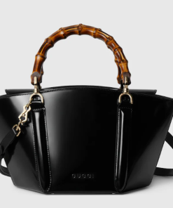 SMALL BAMBOO TOP HANDLE TOTE BAG