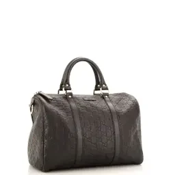 Alternative view of GUCCI GG ssima Leather Chocolate Boston Bag