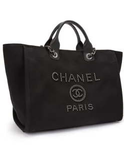Alternative view of Chanel Large Replica Deauville Black Canvas
