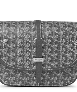 Goyard Replica Goyardine Belvedere Grey Messenger Bag