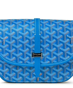 Goyard Dupe Goyardine Belvedere Sky Blue Messenger Bag