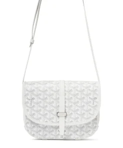 Alternative view of Fake Goyard Goyardine Belvedere White Messenger Bag