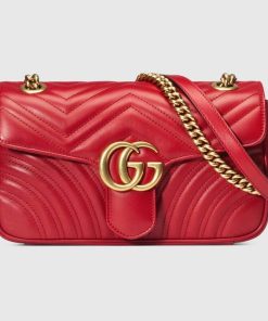 Gucci Marmont Flap Bag Red