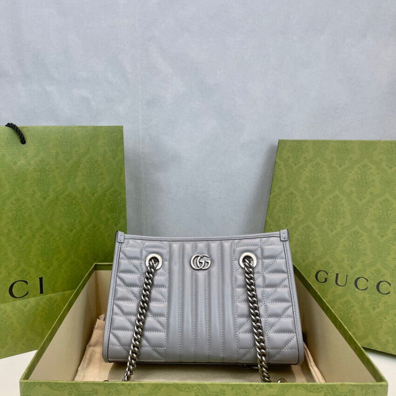 Gucci small GG Marmont tote bag Gray - Image 3