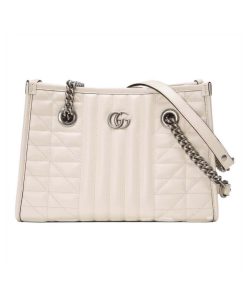 Gucci small GG Marmont tote bag White
