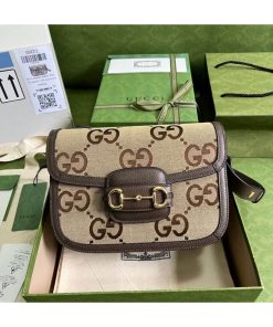 Gucci Horsebit 1955 Shoulder Bag with Jumbo GG