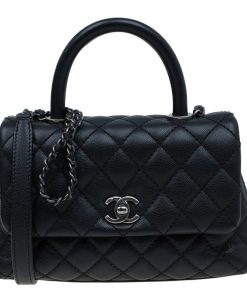 CHANEL Coco Mini Replica Top Lizard Handle Bag