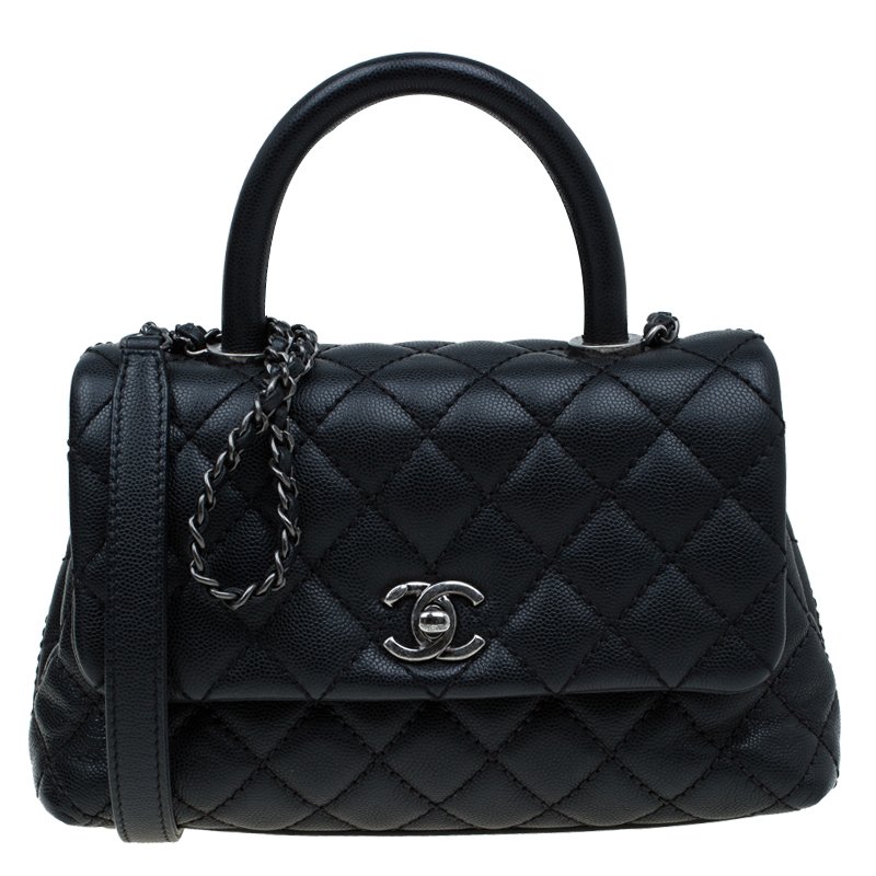 CHANEL Coco Mini Replica Top Lizard Handle Bag