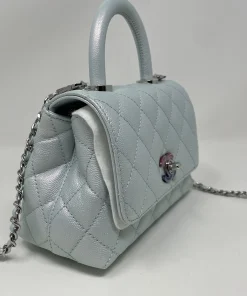 Alternative view of CHANEL Replica Coco Extra Mini Top Handle Light Blue Bag