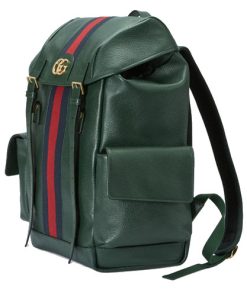 Alternative view of Ophidia GG medium backpack Green leather
